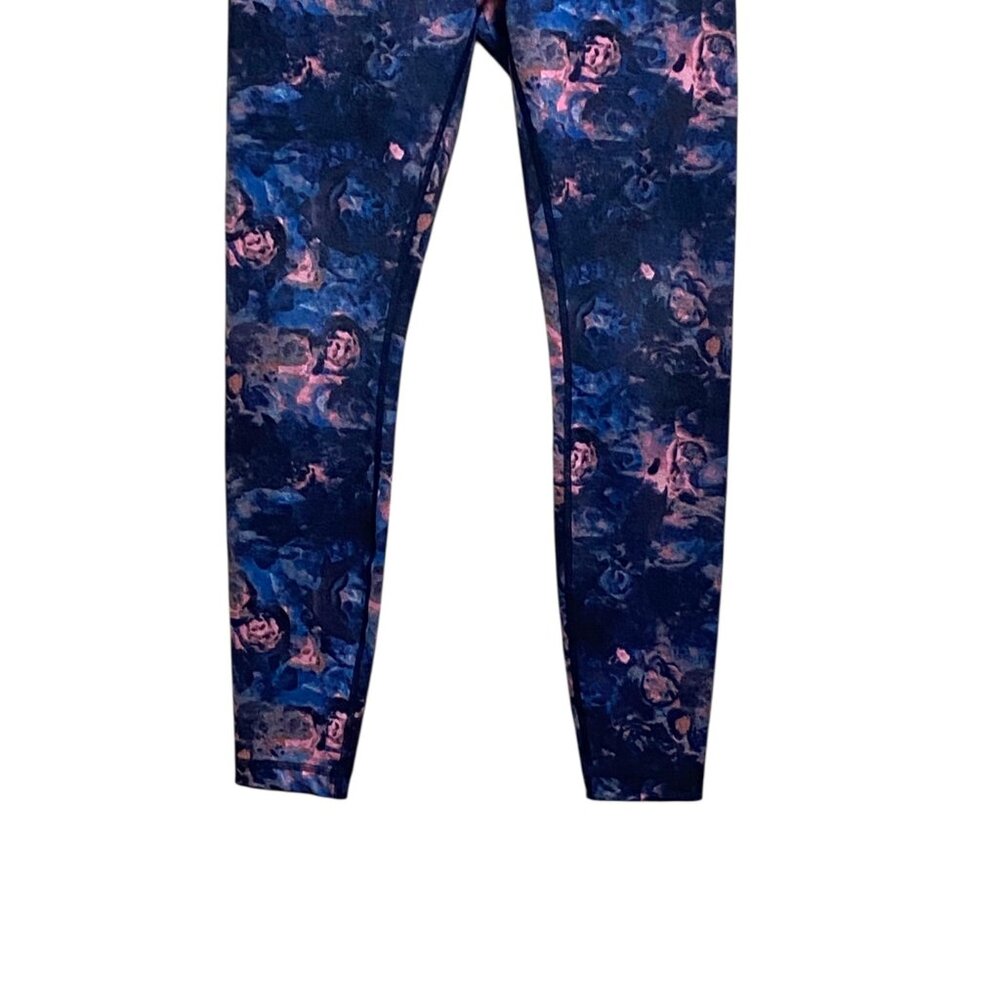 Lululemon Wunder Under Crop ll Moody Mirage Bark Berry Deep Navy Size 6 Workout - Picture 8 of 14